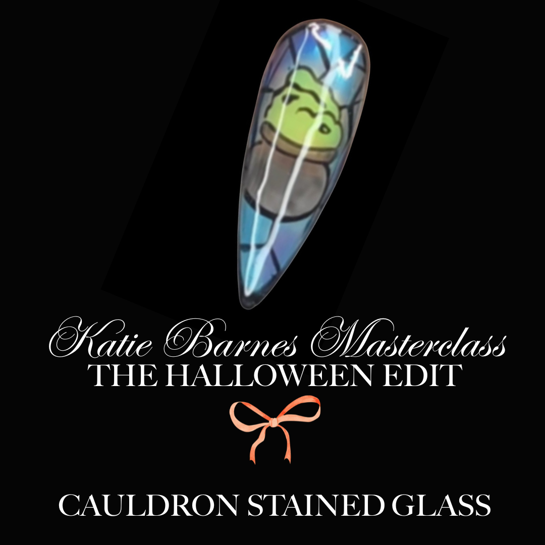 Cauldron Stained Glass Nail Art – Witchy Window Design