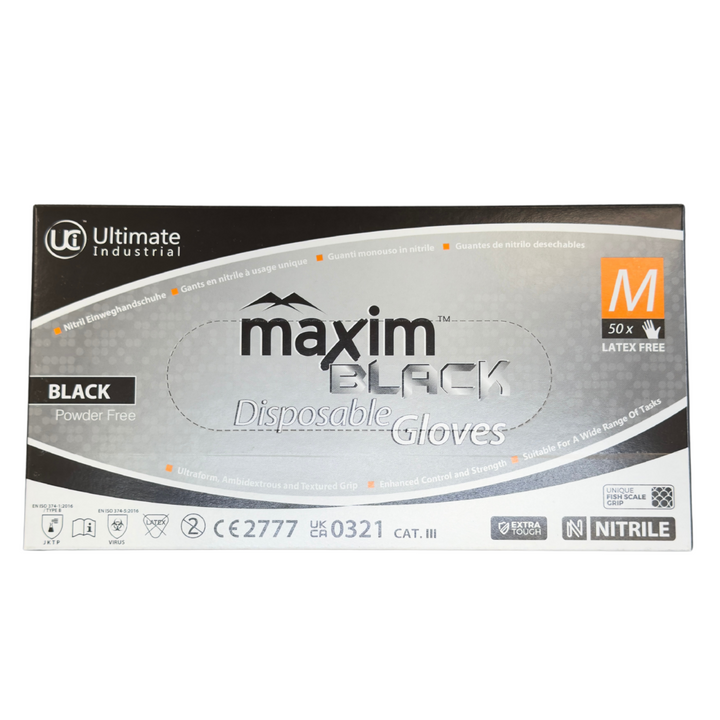 Black DG-Maxim Nitrile Gloves for Nail Techs