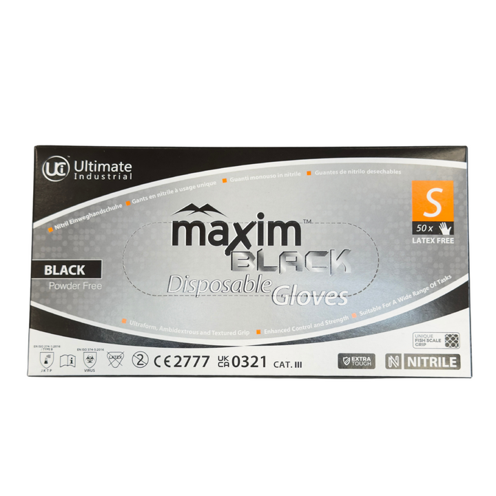 Black DG-Maxim Nitrile Gloves for Nail Techs