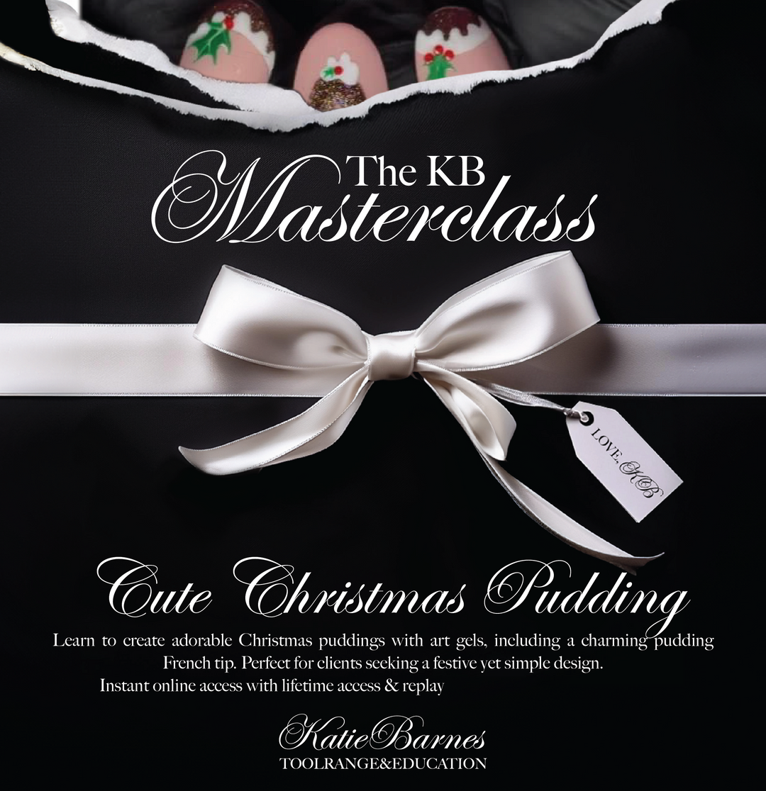 Cute Christmas Pudding Nail Art