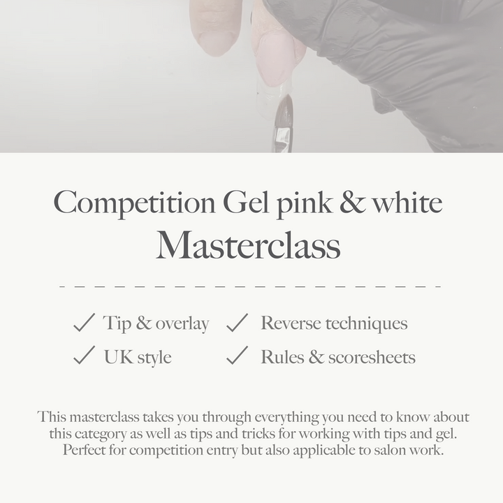 Competition Gel Pink & White Tip and Overlay Masterclass