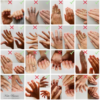 What are the best hand poses for nail photos?