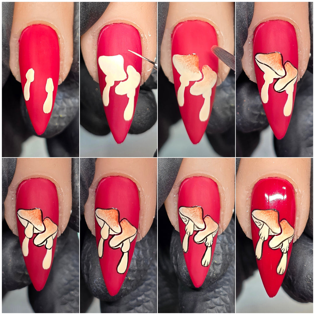 Fairy-Tale Nails: Mushroom Gel Art Made Easy