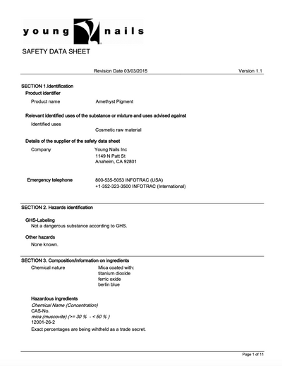 What is an MSDS (SDS) sheet?