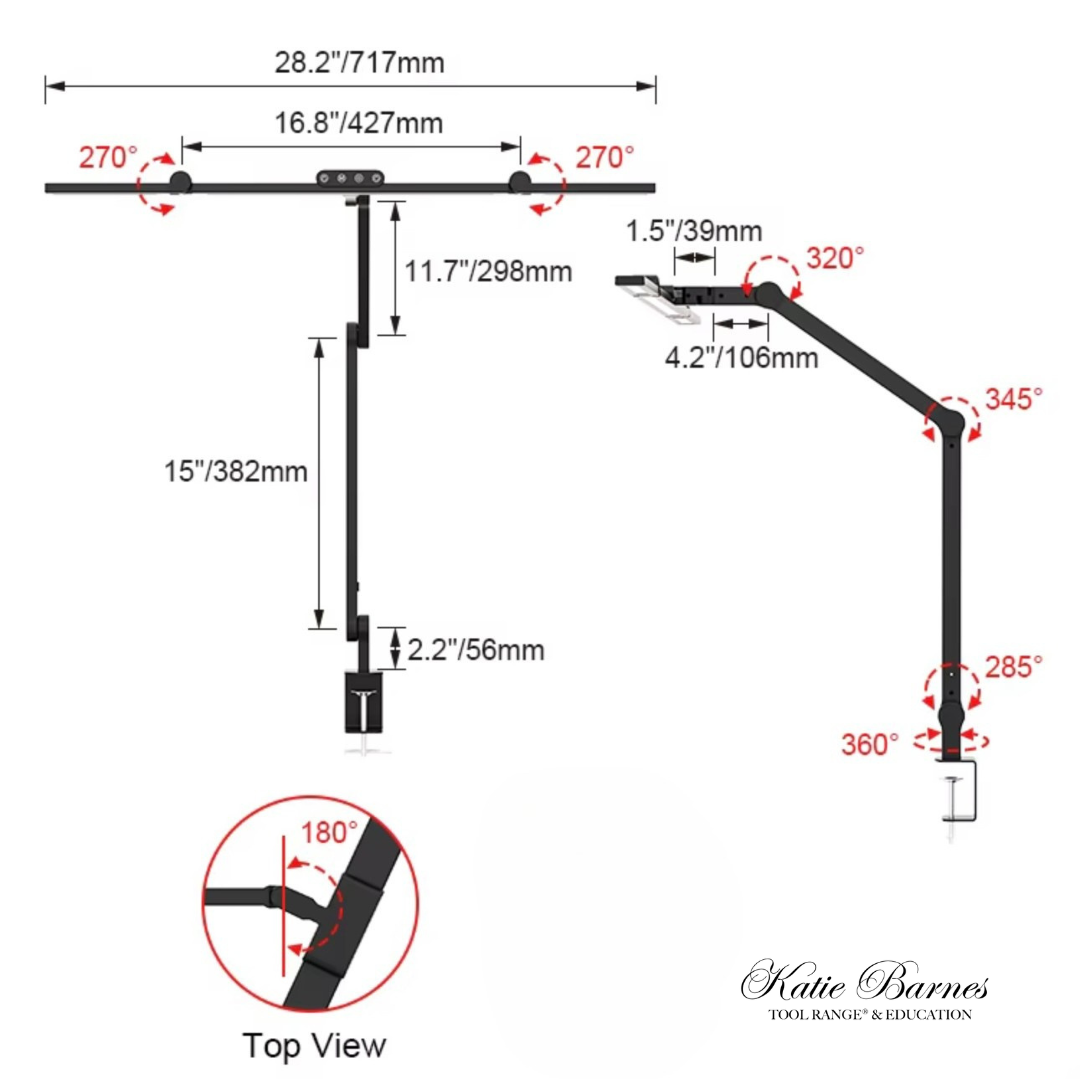 Katie Barnes LED Flexible Desk Light for Nail Technicians – Katie