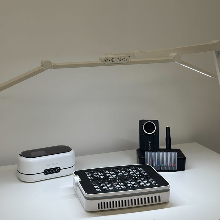 KB Signature Desk Set Up - Base Lamp- White Edition