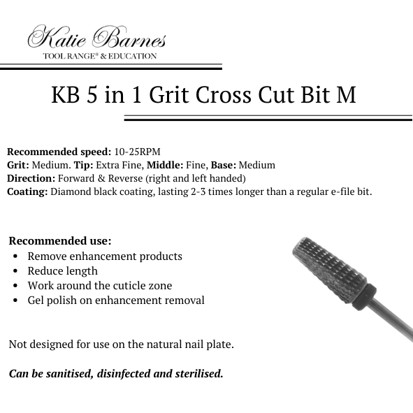 KB 5 in 1 Cross Cut E-File Bit