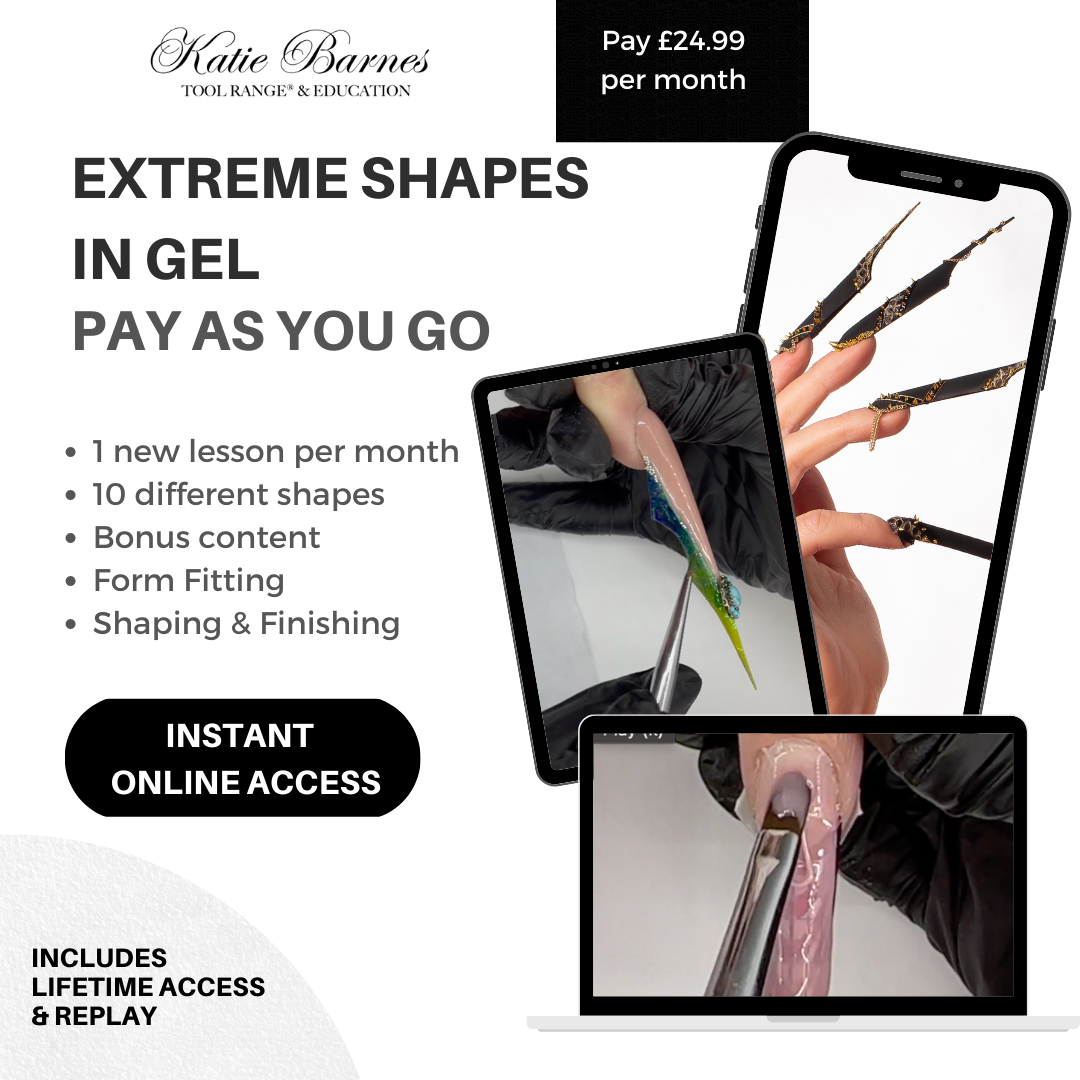 Extreme Nail Shapes in Gel Masterclass Pay As You Go Monthly Subscription